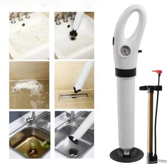 High-Pressure Toilet Plunger Air Drain Cleaner Quickly Unclogs Toilet Sink Bathroom Pipe