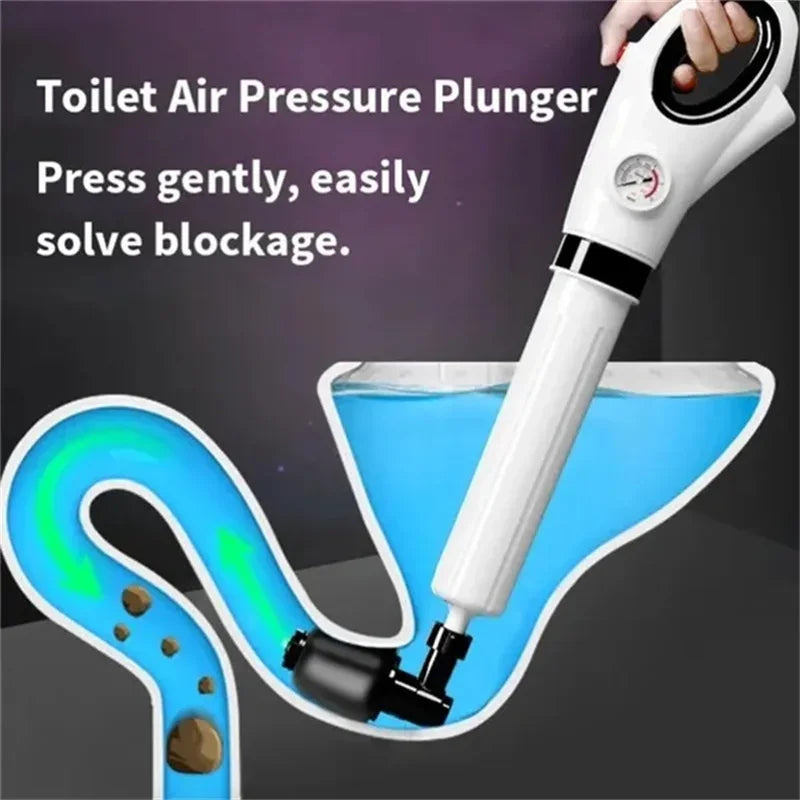 High-Pressure Toilet Plunger Air Drain Cleaner Quickly Unclogs Toilet Sink Bathroom Pipe