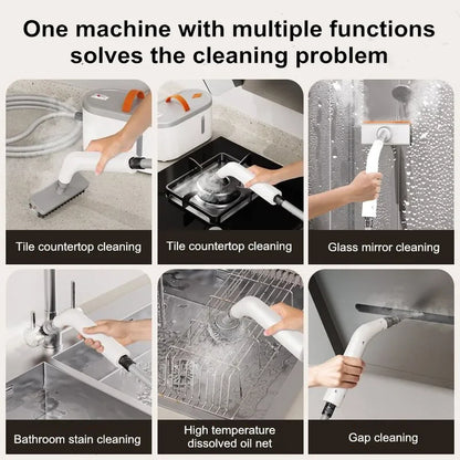 High-Temperature Pressurized Steam Cleaner with 8 Multifunctional Nozzles