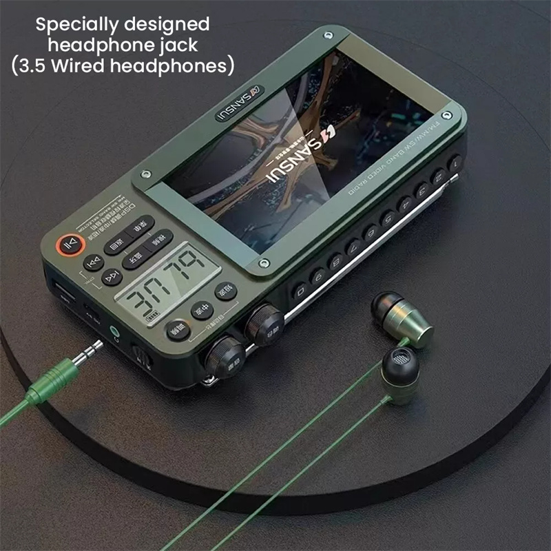 High-end Video Plug-in Bluetooth Pocket TV, Sansui F50 4.3-Inch Display Multifunctional Radio Portable