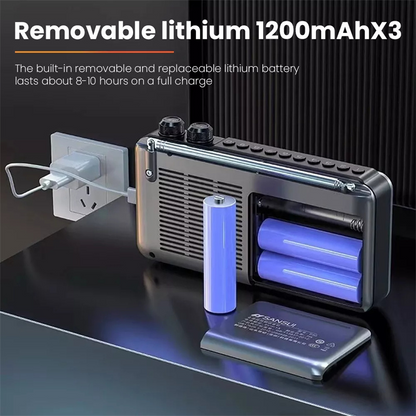 High-end Video Plug-in Bluetooth Pocket TV, Sansui F50 4.3-Inch Display Multifunctional Radio Portable