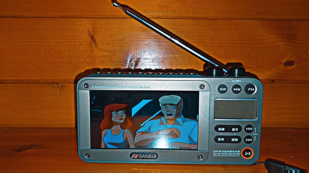 High-end Video Plug-in Bluetooth Pocket TV, Sansui F50 4.3-Inch Display Multifunctional Radio Portable