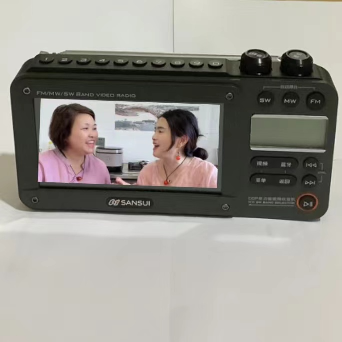 High-end Video Plug-in Bluetooth Pocket TV, Sansui F50 4.3-Inch Display Multifunctional Radio Portable