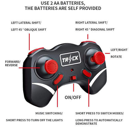 High-performance Remote Control Stunt Car with 4WD System, 360° Spins, Drift Stunts, Safe For Ages 6+