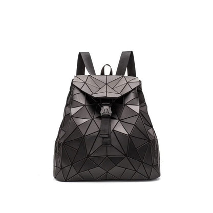 Holographic Geometric Matte Backpack