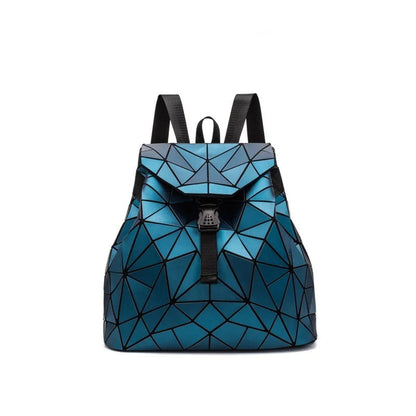 Holographic Geometric Matte Backpack