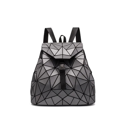 Holographic Geometric Matte Backpack