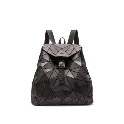 Holographic Geometric Matte Backpack