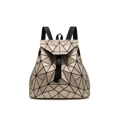 Holographic Geometric Matte Backpack
