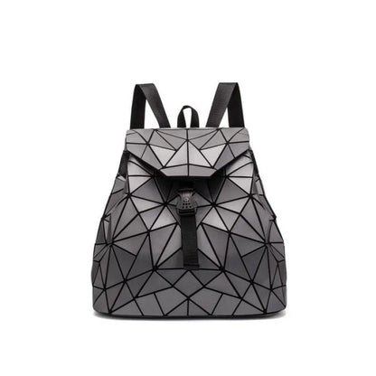 Holographic Geometric Matte Backpack
