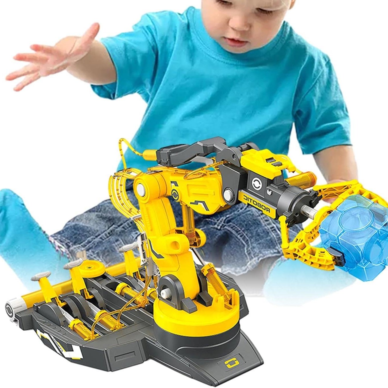 Hydraulic Robot Arm With Manual Control, Flexible Movement, DIY Science Experiment Toy For Ages 6+