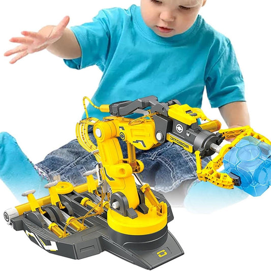 Hydraulic Robot Arm With Manual Control, Flexible Movement, DIY Science Experiment Toy For Ages 6+