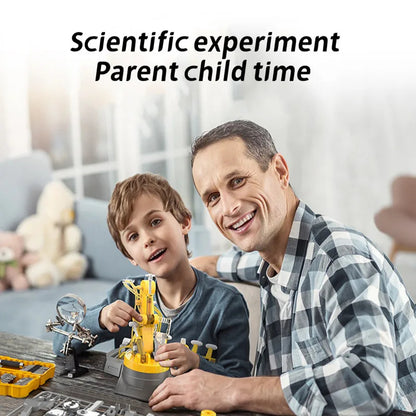 Hydraulic Robot Arm With Manual Control, Flexible Movement, DIY Science Experiment Toy For Ages 6+