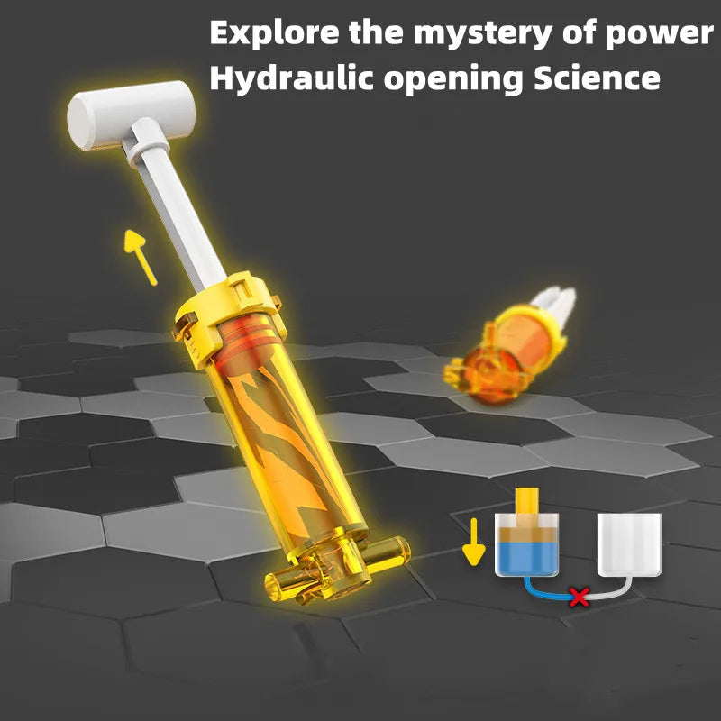 Hydraulic Robot Arm With Manual Control, Flexible Movement, DIY Science Experiment Toy For Ages 6+