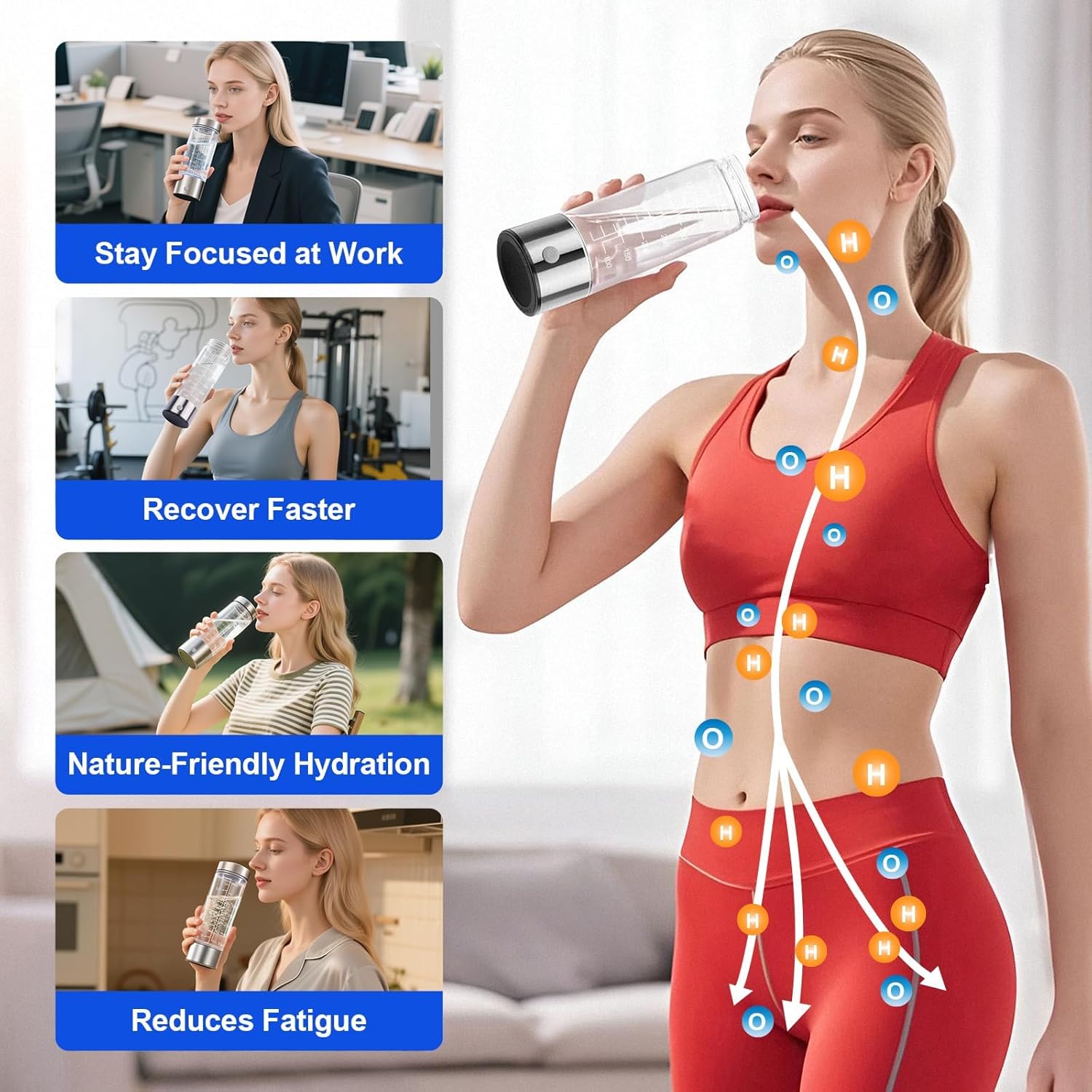 Hydrogen Water Bottle for Daily Hydration – Boost Energy, Detox, Improve Skin Fast