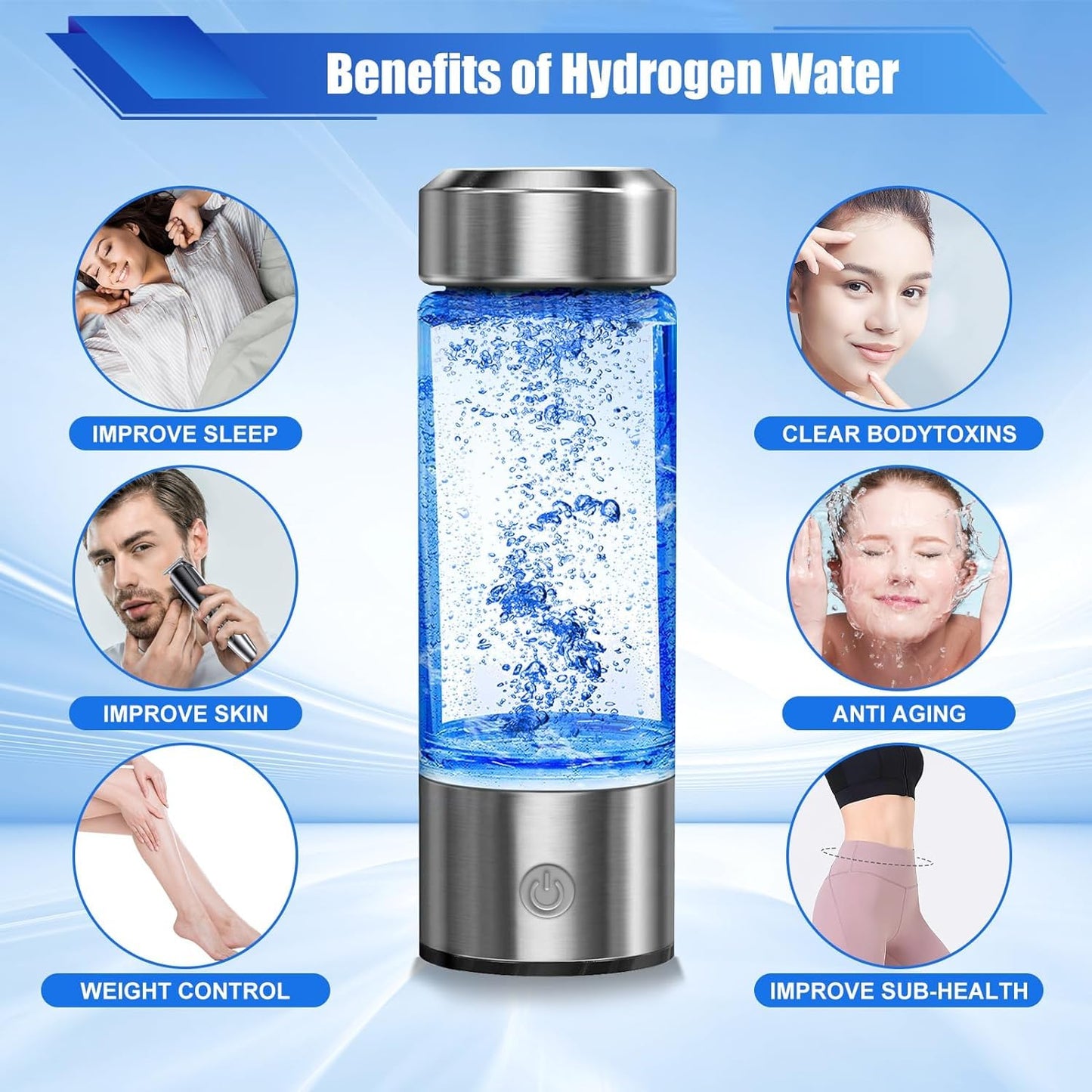 Hydrogen Water Bottle for Daily Hydration – Boost Energy, Detox, Improve Skin Fast