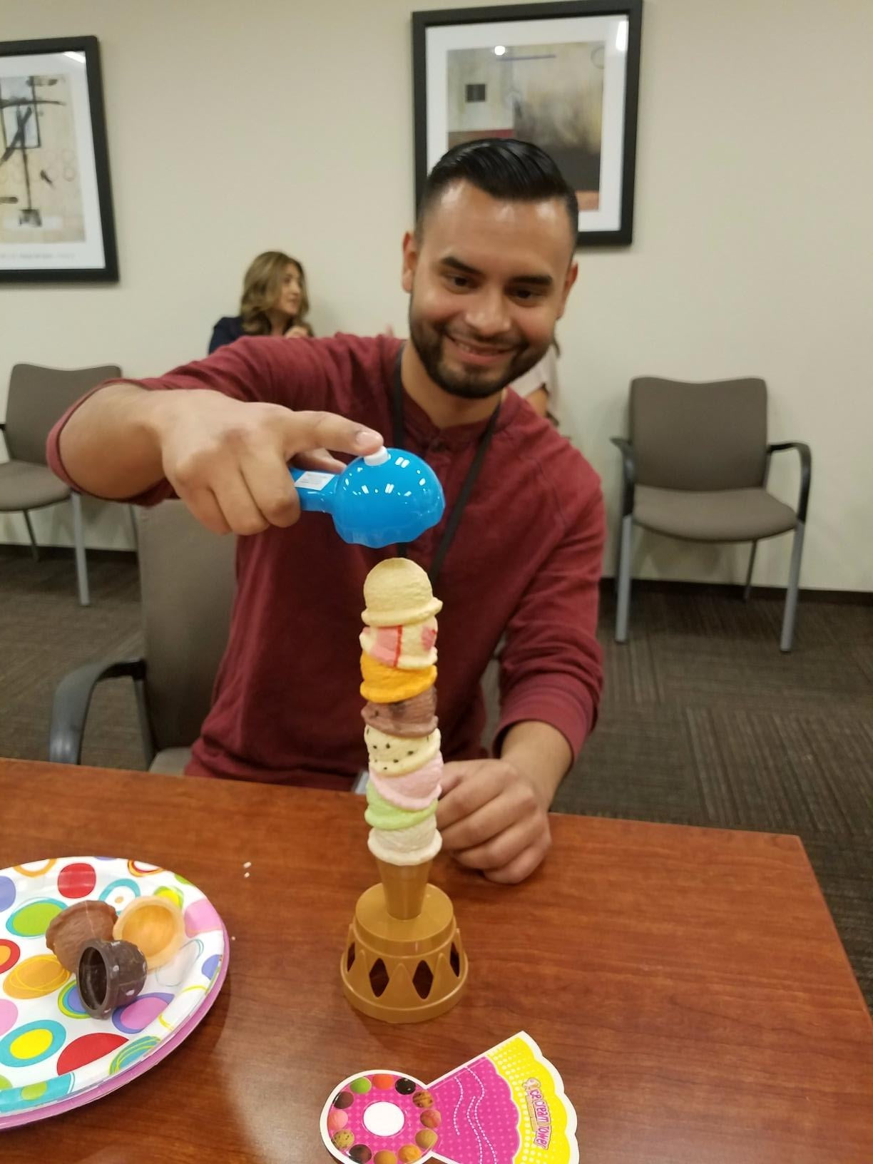 Ice Cream Stack with Motor Skill Development, Lightweight & Portable, Safe for Ages 1+