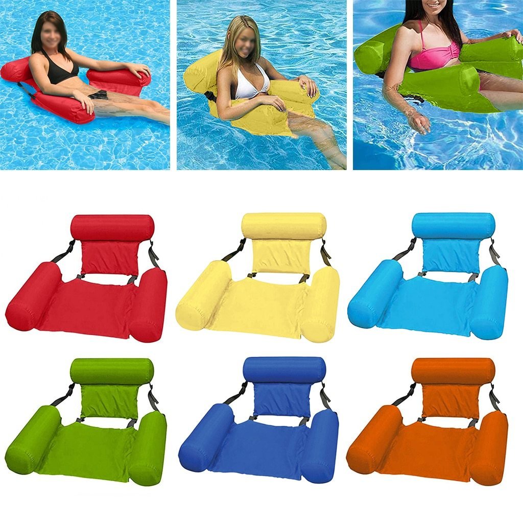 Inflatable Water Hammock Lounge Chair Pool Float Bed