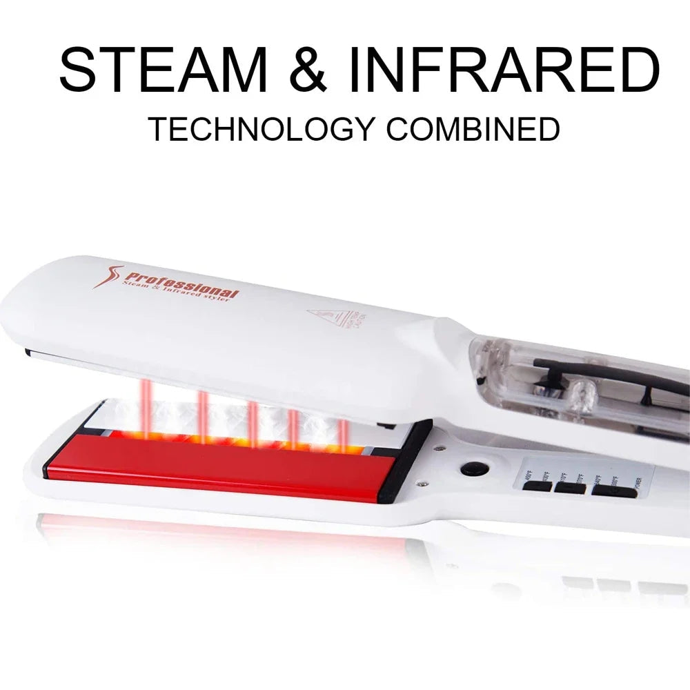 Infrared Steam Hair Straightener with Dual Voltage