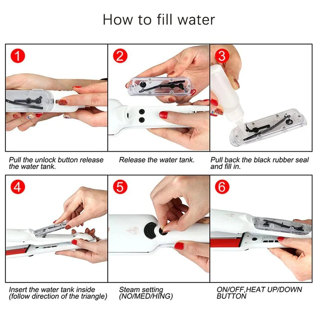 Infrared Steam Hair Straightener with Dual Voltage