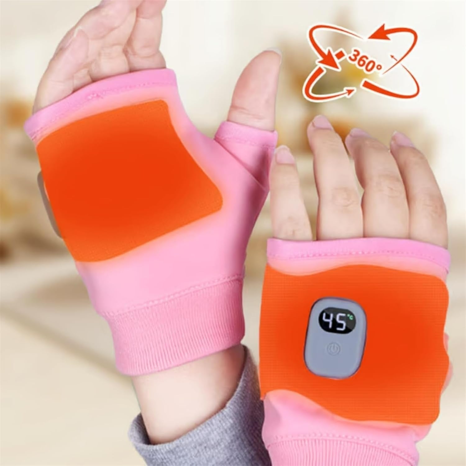 Intelligent Heated Gloves with Smart Temperature Control, LCD Real-Time Display, USB Rechargeable
