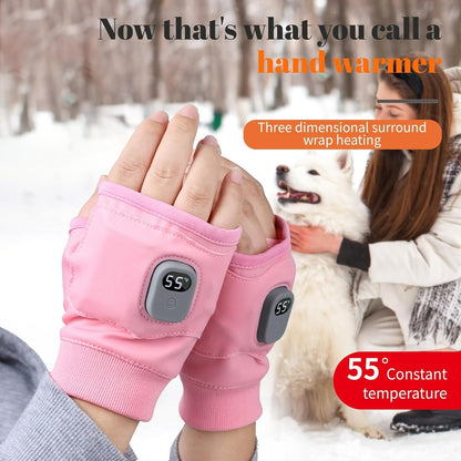 Intelligent Heated Gloves with Smart Temperature Control, LCD Real-Time Display, USB Rechargeable