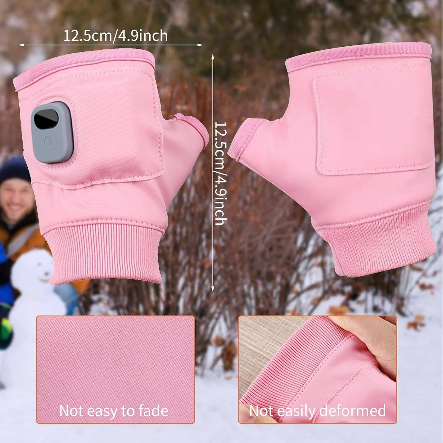 Intelligent Heated Gloves with Smart Temperature Control, LCD Real-Time Display, USB Rechargeable