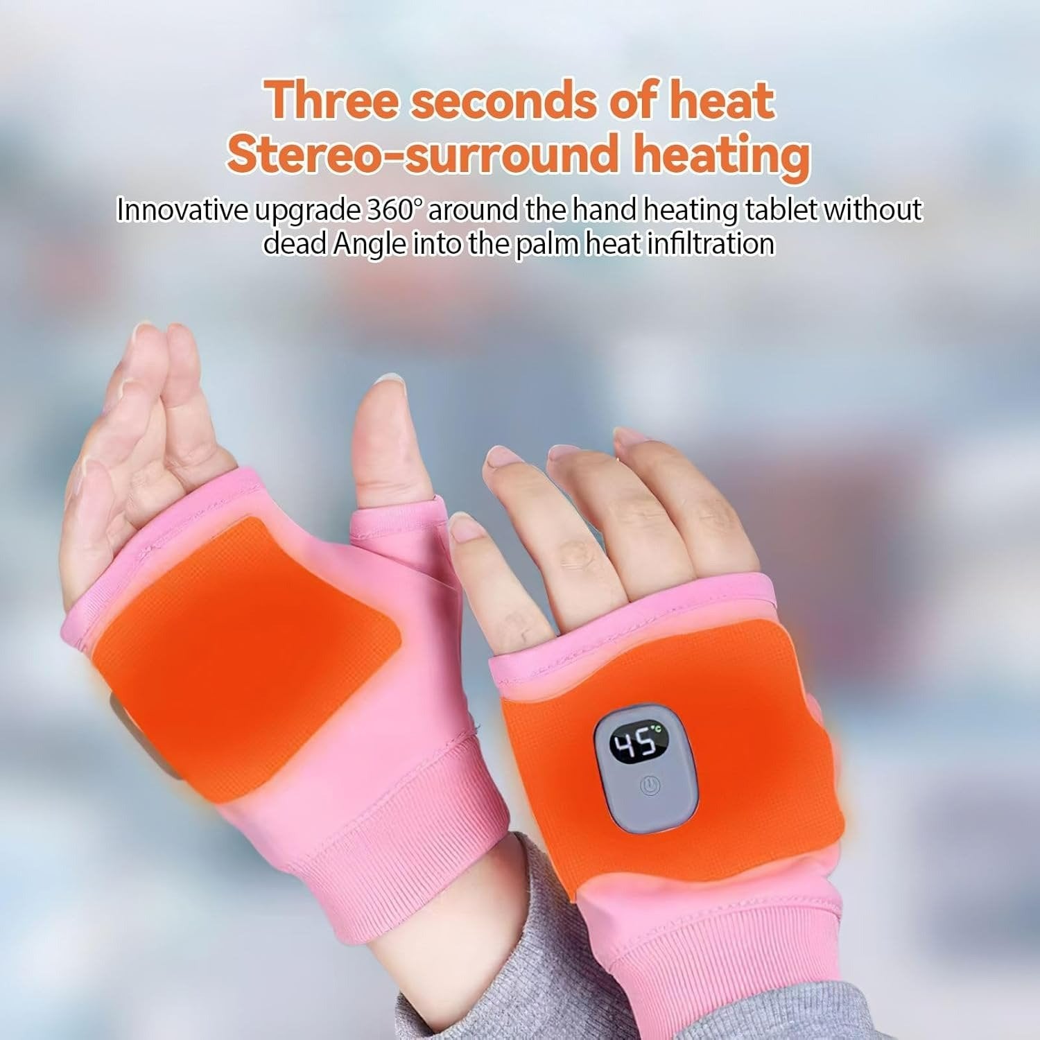 Intelligent Heated Gloves with Smart Temperature Control, LCD Real-Time Display, USB Rechargeable