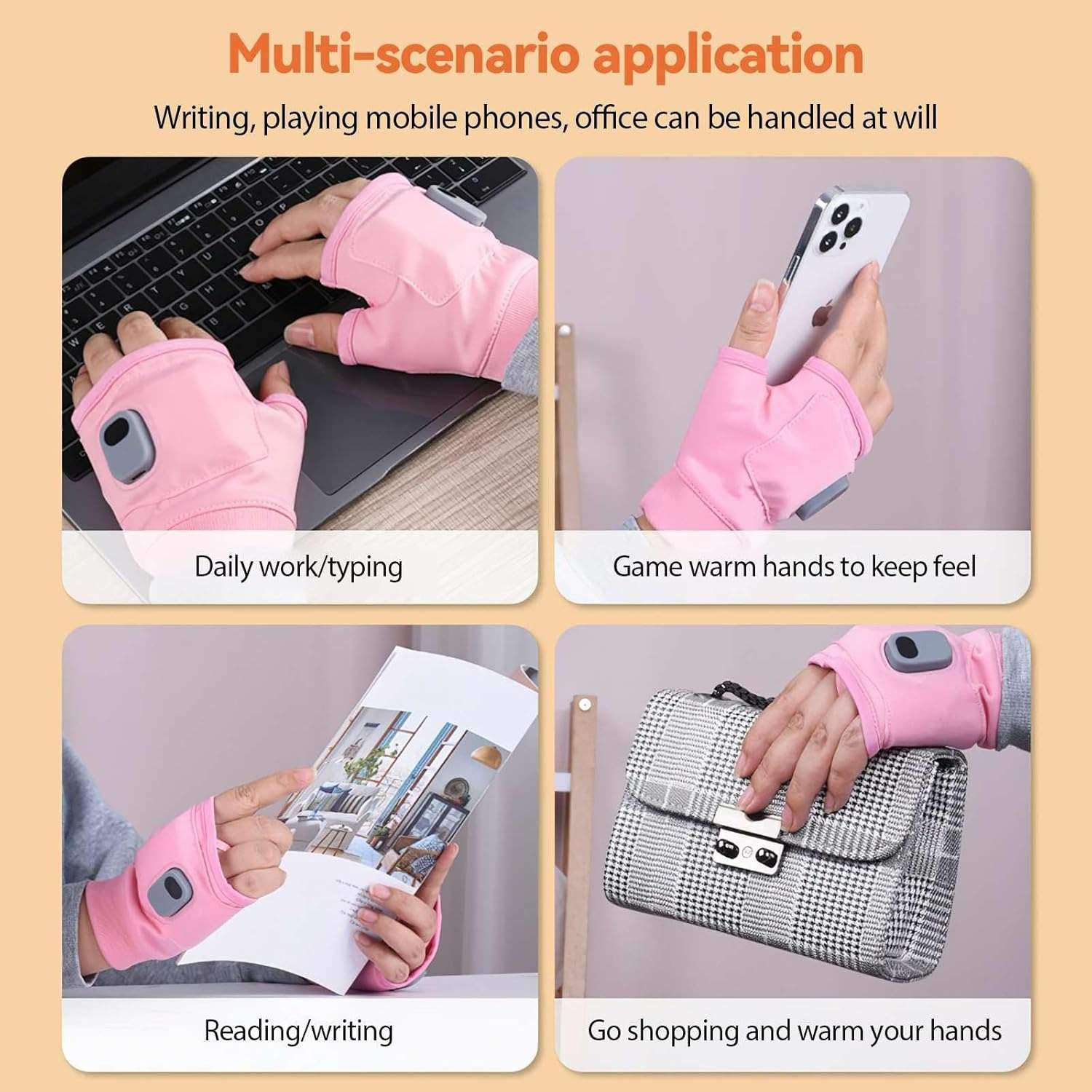 Intelligent Heated Gloves with Smart Temperature Control, LCD Real-Time Display, USB Rechargeable