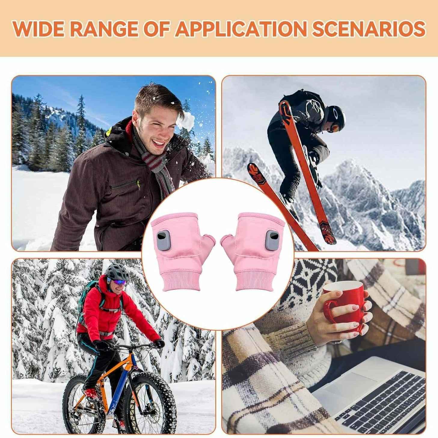 Intelligent Heated Gloves with Smart Temperature Control, LCD Real-Time Display, USB Rechargeable
