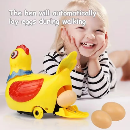 Interactive Chicken Toy with Egg Laying, Smart Movement, Boosts Observation, Safe for Ages 3+