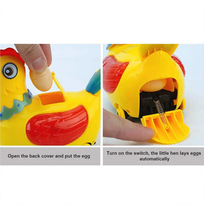 Interactive Chicken Toy with Egg Laying, Smart Movement, Boosts Observation, Safe for Ages 3+