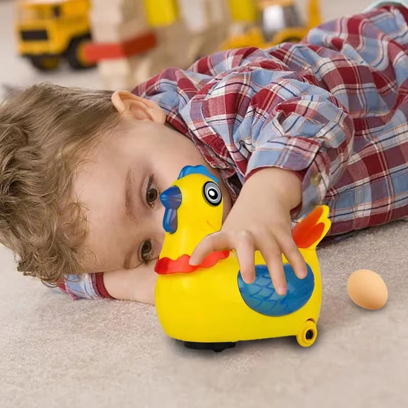 Interactive Chicken Toy with Egg Laying, Smart Movement, Boosts Observation, Safe for Ages 3+