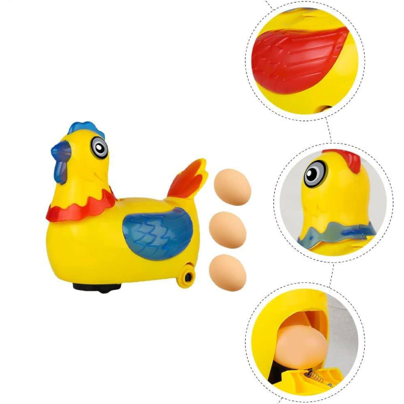 Interactive Chicken Toy with Egg Laying, Smart Movement, Boosts Observation, Safe for Ages 3+