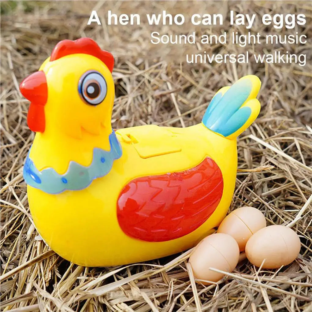 Interactive Chicken Toy with Egg Laying, Smart Movement, Boosts Observation, Safe for Ages 3+