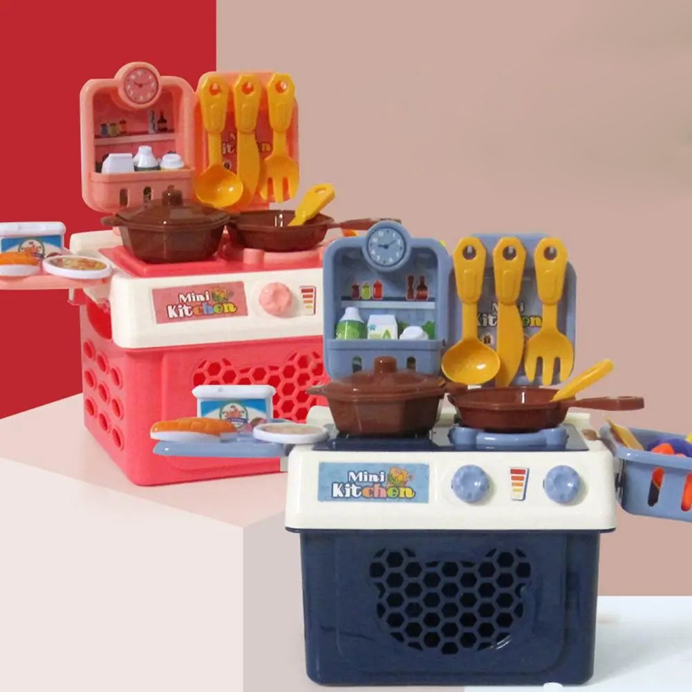 Interactive Cooking World With ABS Plastic, Mini Kitchen Toy, Lots of Details, Safe for 3+