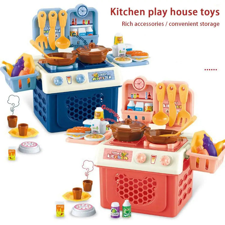 Interactive Cooking World With ABS Plastic, Mini Kitchen Toy, Lots of Details, Safe for 3+