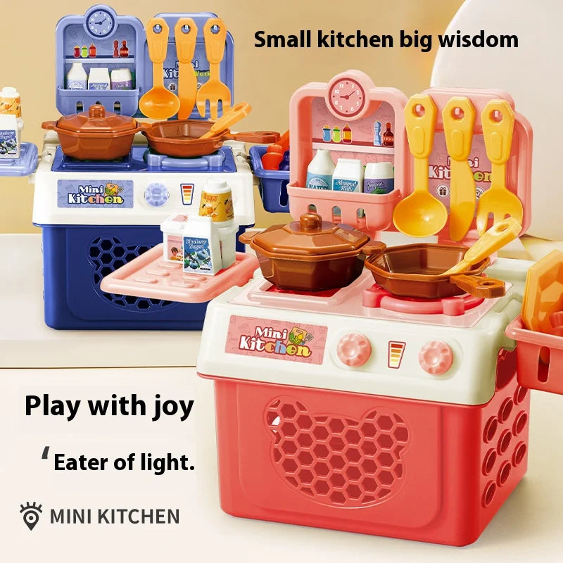 Interactive Cooking World With ABS Plastic, Mini Kitchen Toy, Lots of Details, Safe for 3+