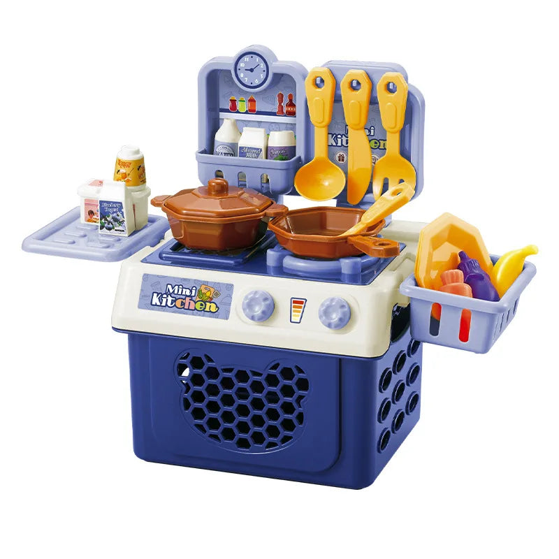 Interactive Cooking World With ABS Plastic, Mini Kitchen Toy, Lots of Details, Safe for 3+