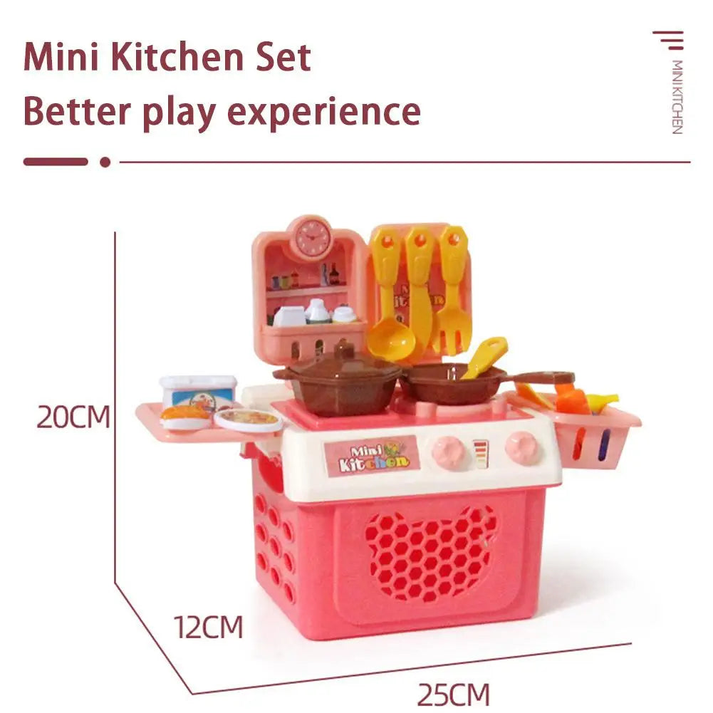 Interactive Cooking World With ABS Plastic, Mini Kitchen Toy, Lots of Details, Safe for 3+