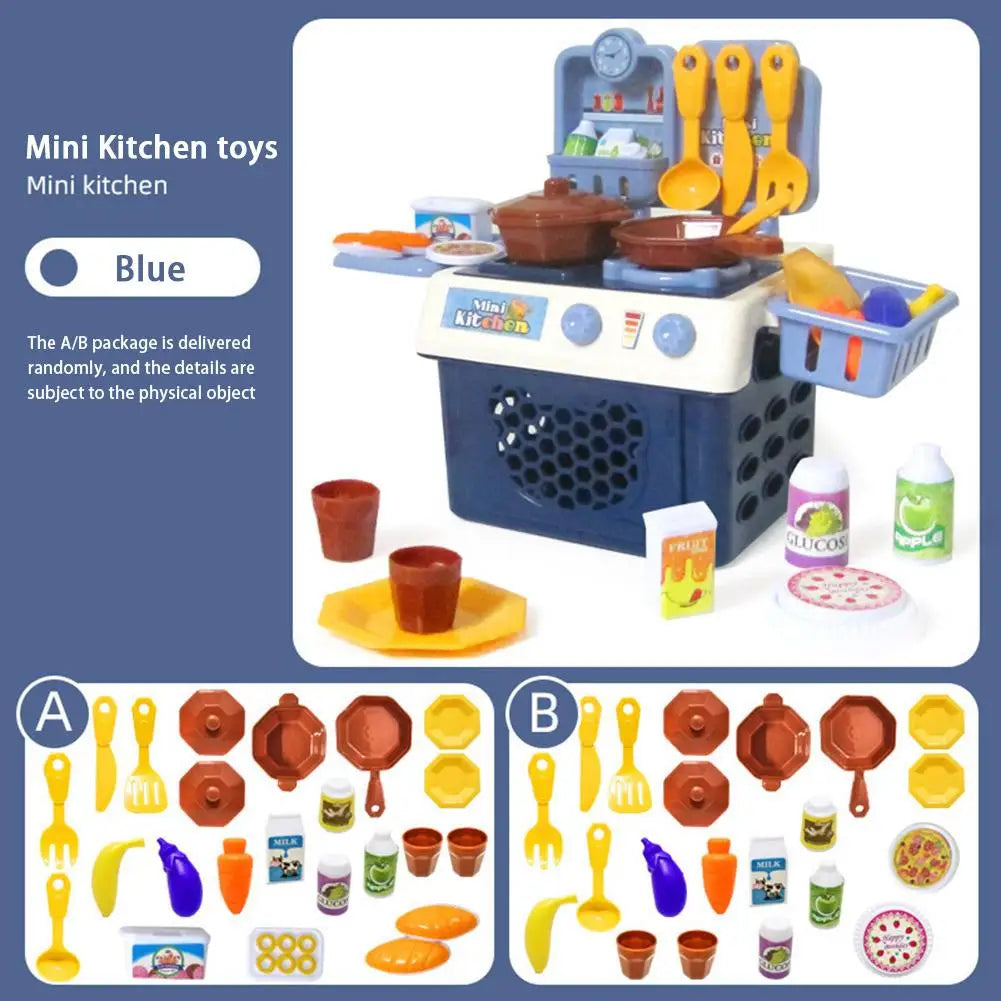 Interactive Cooking World With ABS Plastic, Mini Kitchen Toy, Lots of Details, Safe for 3+