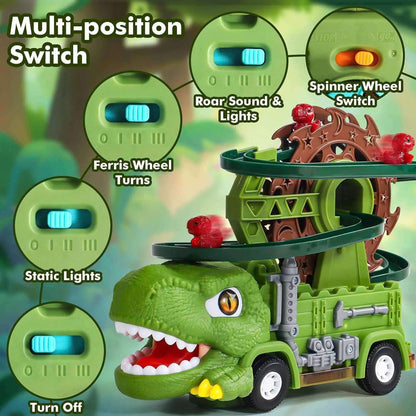 Interactive Dino Track with Lights & Sounds, Includes Baby Dinosaurs, Safe for Ages 3+