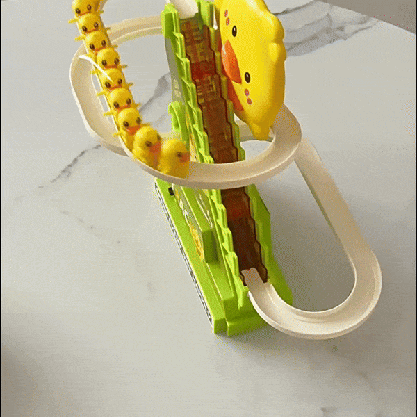 Interactive Duck Climbing Stairs Toy with Music, LED Lights & Educational, Safe for Kids 3+