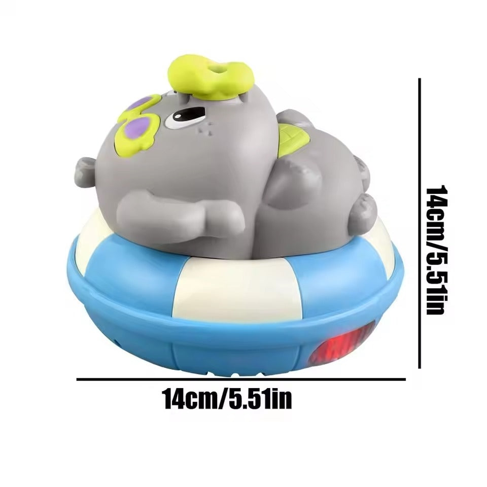 Interactive Elephant Toy with Floating Air Ball, LED Lights, Music, Obstacle Sensors, Colorful Design, Safe for Ages 1+