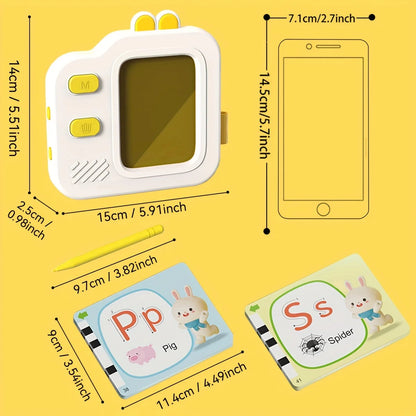 Interactive Flash Cards with Clear LCD Screen and Sound, 120 Double-Sided Cards, Safe for Ages 3+