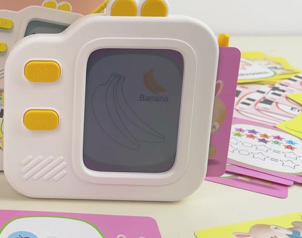 Interactive Flash Cards with Clear LCD Screen and Sound, 120 Double-Sided Cards, Safe for Ages 3+
