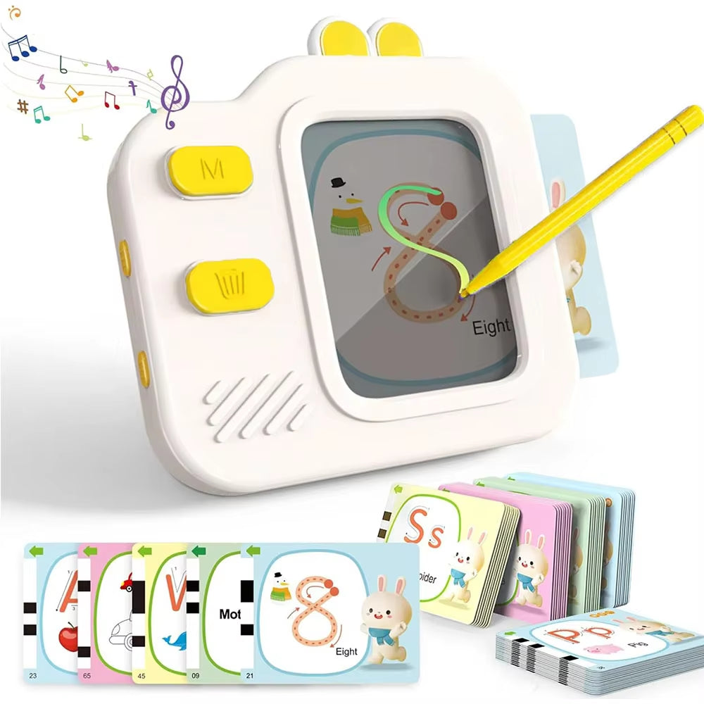 Interactive Flash Cards with Clear LCD Screen and Sound, 120 Double-Sided Cards, Safe for Ages 3+