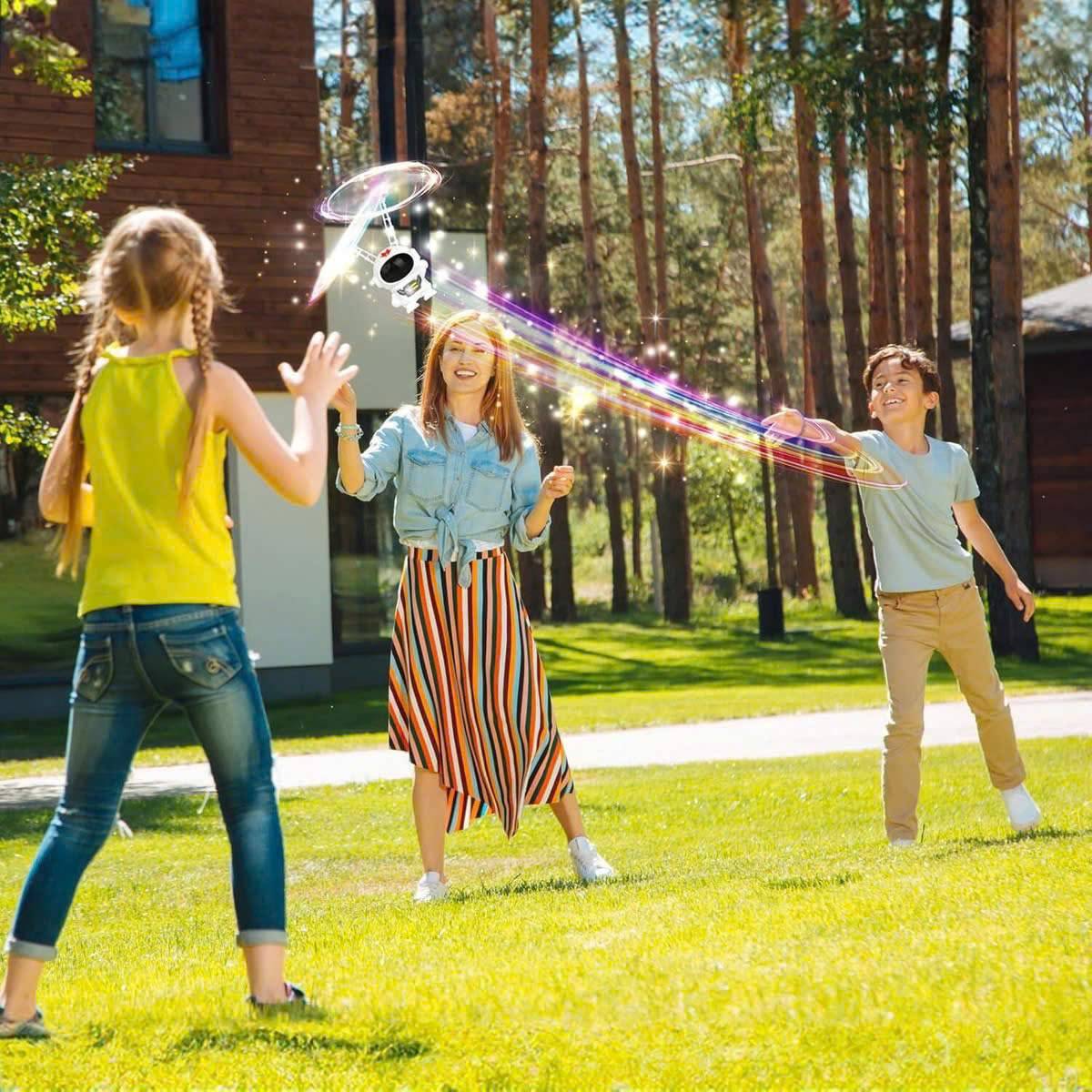 Interactive Flying Mini Astronaut Drone – Hand-Controlled Robot Toy with Lights, Perfect Outdoor Fun Gift for Kids