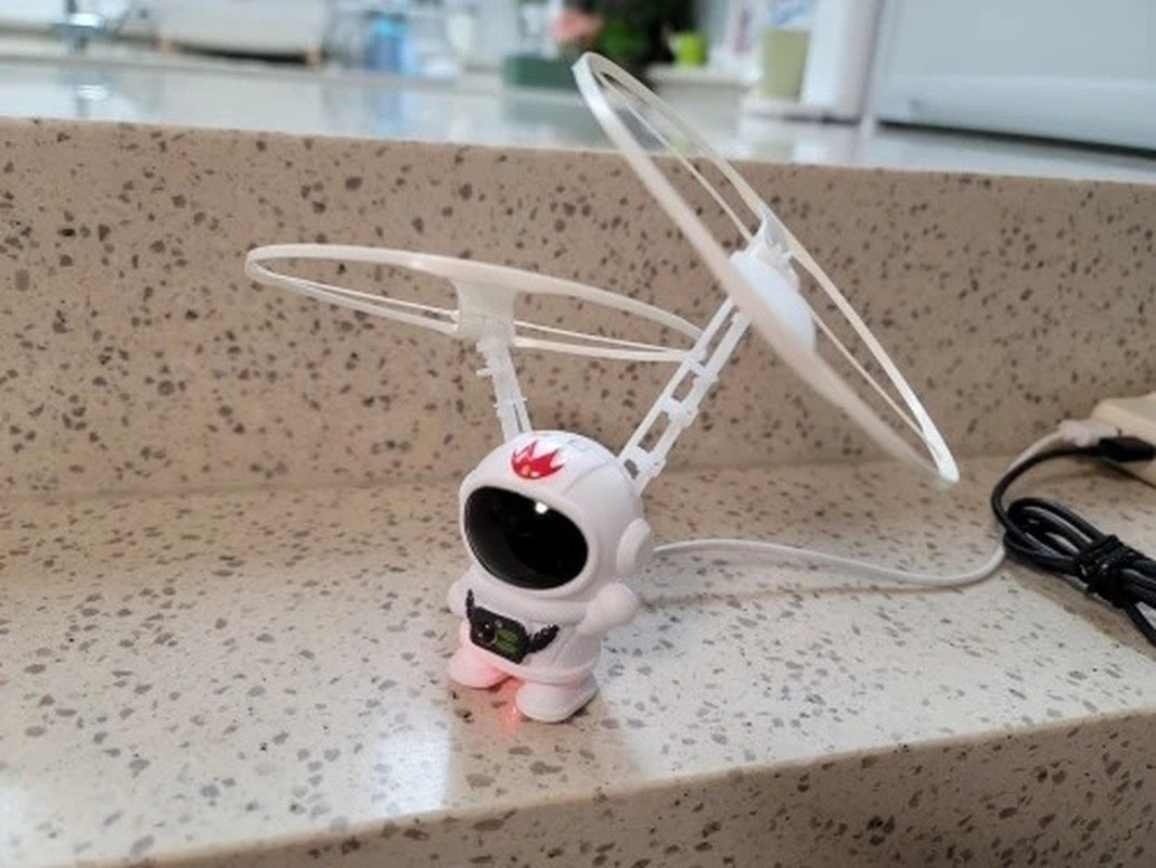 Interactive Flying Mini Astronaut Drone – Hand-Controlled Robot Toy with Lights, Perfect Outdoor Fun Gift for Kids