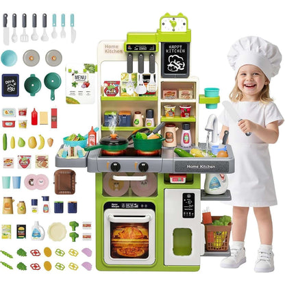 Interactive Kids Kitchen Playset with Realistic Features and Accessories